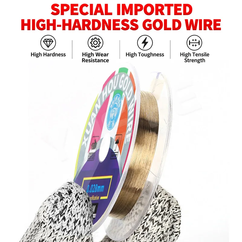 Xuan Hou Gold Wire High Hardness Diamond Cutting Wire Multiple Size for LCD OLED Phone Screen Separation Repair Tools