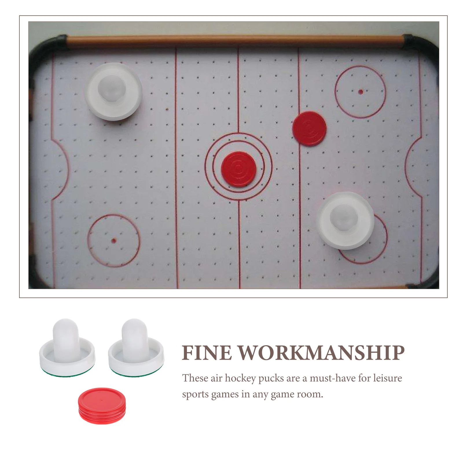

2 set Air Puck Set Wear-Resistant Plastic Hockey Pushers For Indoor Room Activities Smooth Slide Surface Hockey
