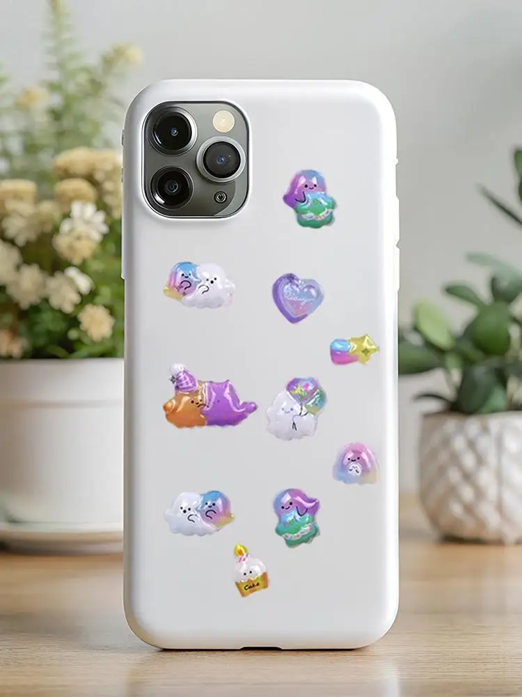 Cute 3D Stickers Cute Decorations Stickers 7 Sheet Journaling Decals For Phone Case Notebook Scrapbooking Journal Laptop Craft