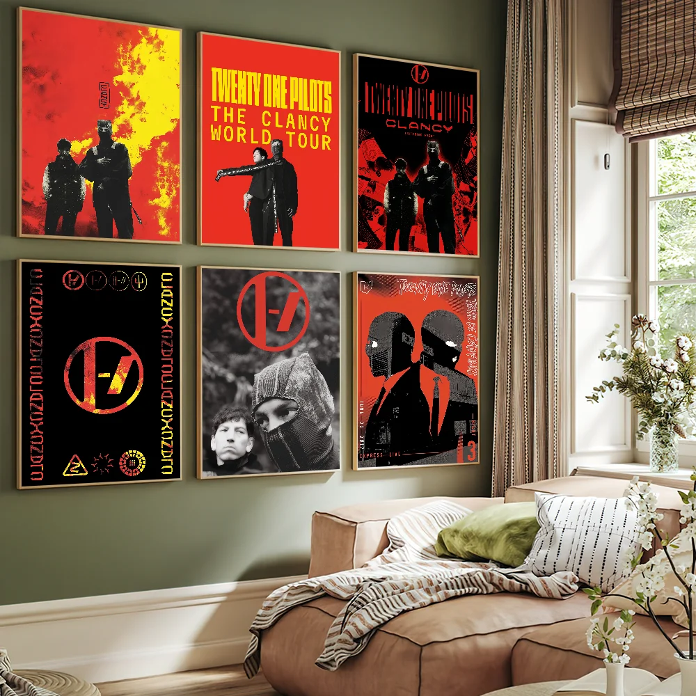 Band Twenty One Pilots Clancy Poster, Drucke, Wandaufkleber, Schlafzimmer, Wohnzimmer, Büro, Zuhause, Raumdekoration, Malerei, selbstklebend