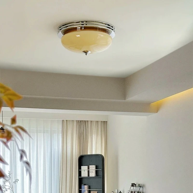 Bauhaus Modern French Balcony Bedroom Corridor Porch Glass Ceiling Lamps Living Study Room Art Deco