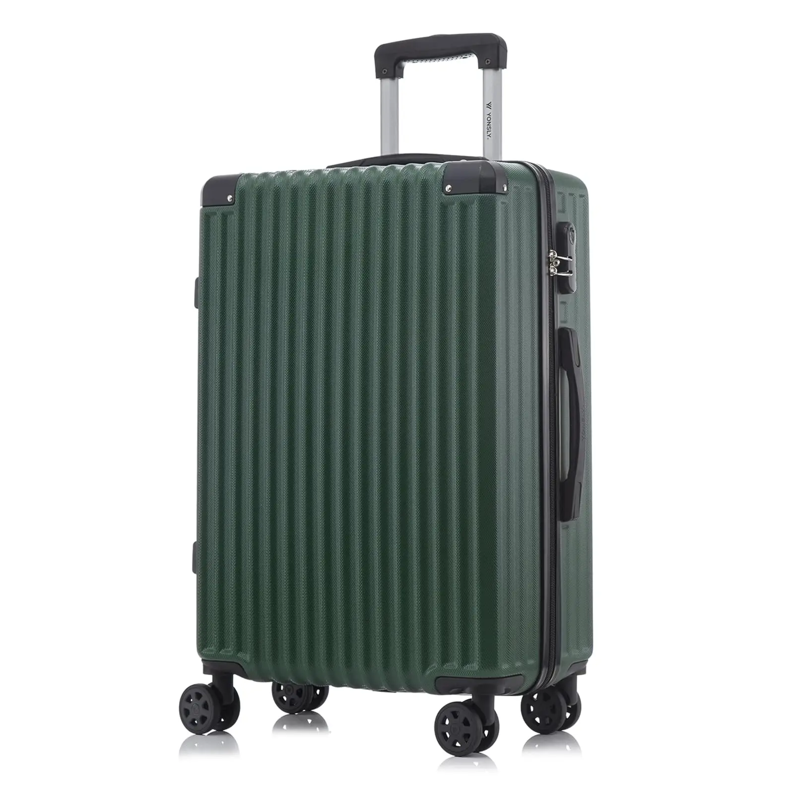YONSLY Großer Hartschalen Koffer 28/24/20/16 Zoll Trolley Reisekoffer Leicht Tragbar mit 360° 4 Rollen Zahlenschloss Netztasche Gummigriff Handgepäck für Geschäftsreise Urlaub Flugreise