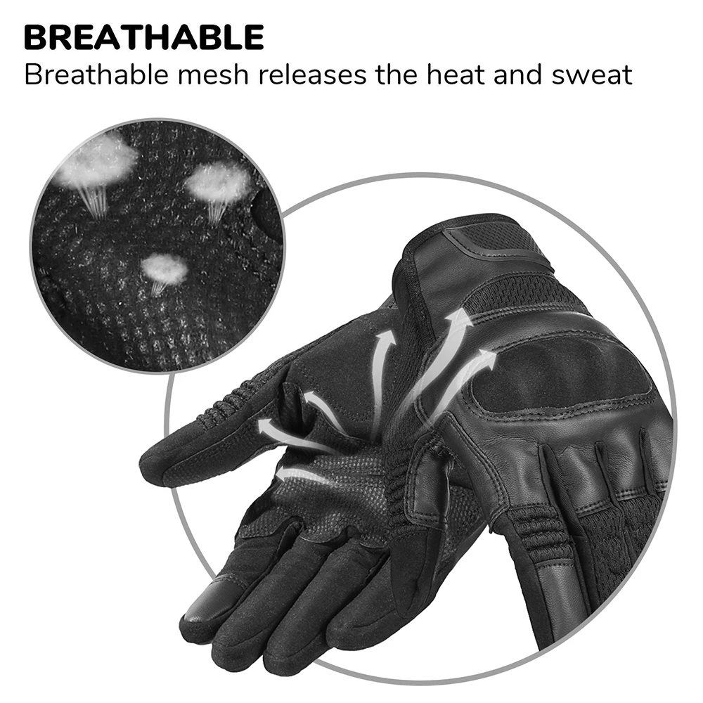 IRON JIA\'S Motorcycle Gloves Men Touch Screen Knuckle Protector Motorbike Riding Wearable Breathable Motocross Glove For Women