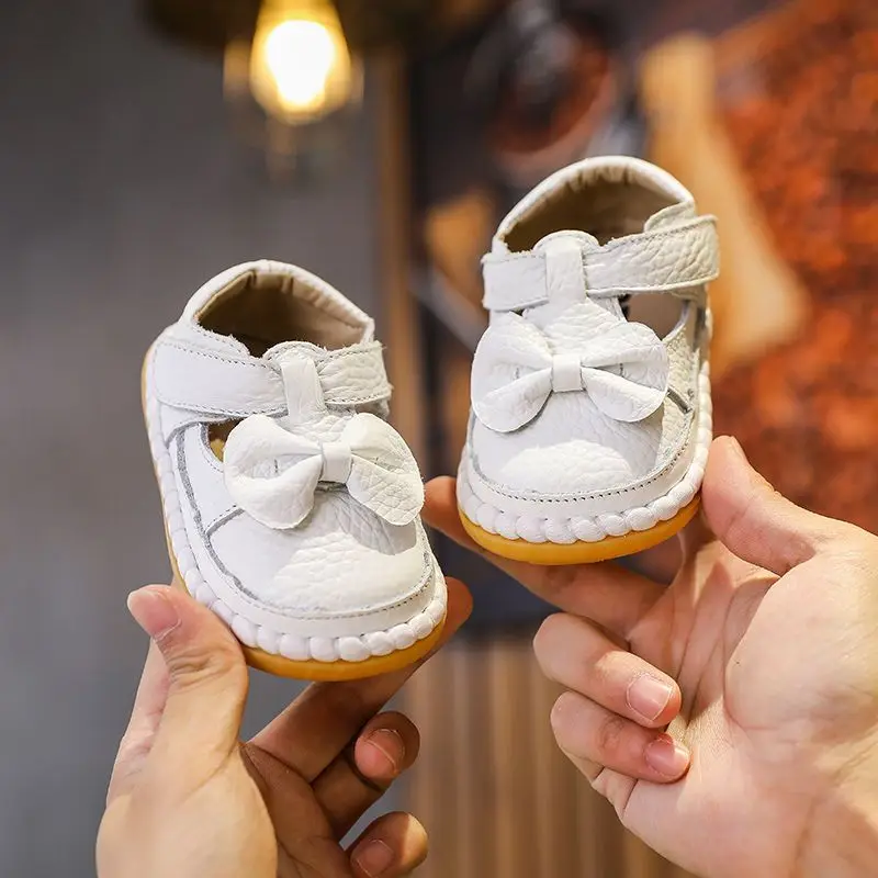

Spring Autumn New 0-1 Years Baby Shoes Soft Sole Leather Infant Walking Shoes Non Slip Breathable Princess Loafers