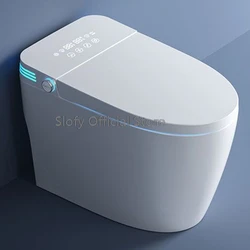 Toilet Smart Toilet Auto Lid Closing Heated Toilet Seat Lid Modern Tankless Toilet Remote Control Night Light White For Bathroom