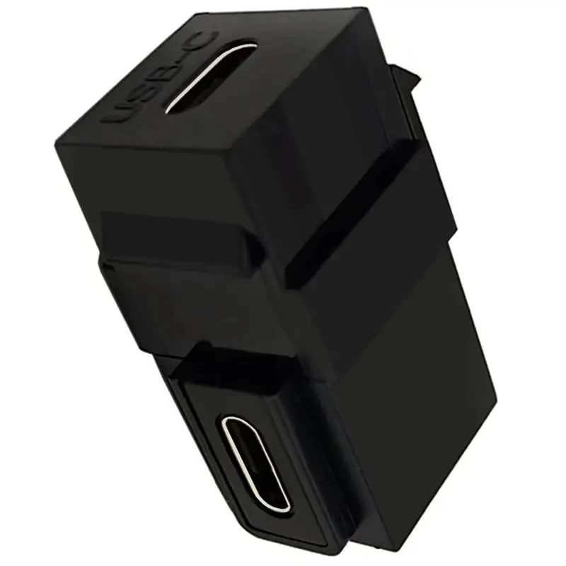 USB 3.1 Type-C Female Keystone Plug-in Socket Coupler Adapter Suitable For Wall Panel