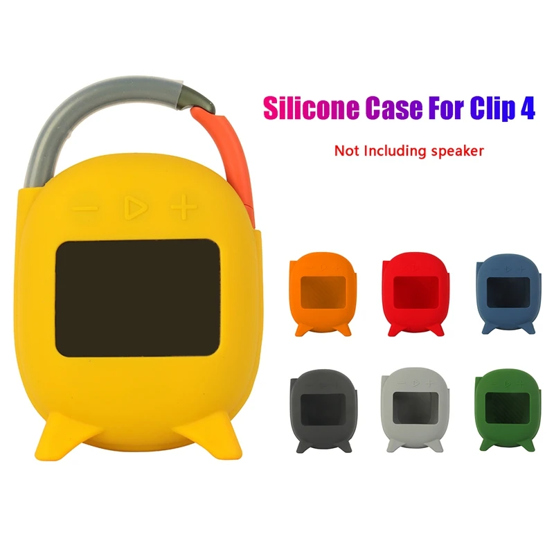 Anti-Fall Silicone Speaker Case para JBL, Clip 4, Capa Protetora