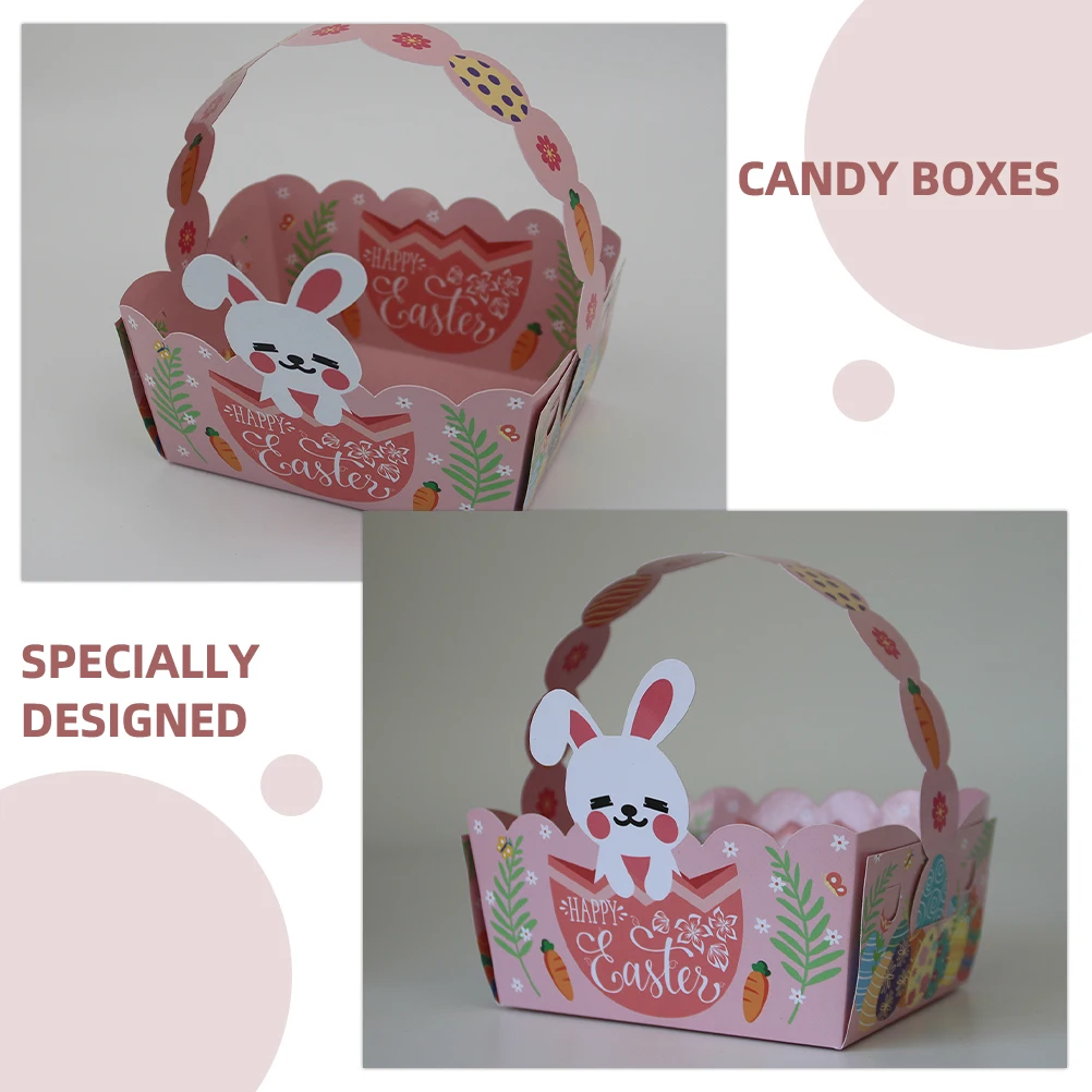 

50pcs Candy Box Easter Gift Boxes Party Favors Cookie Holder Paper Storage Case Basket DIY Sweets Container