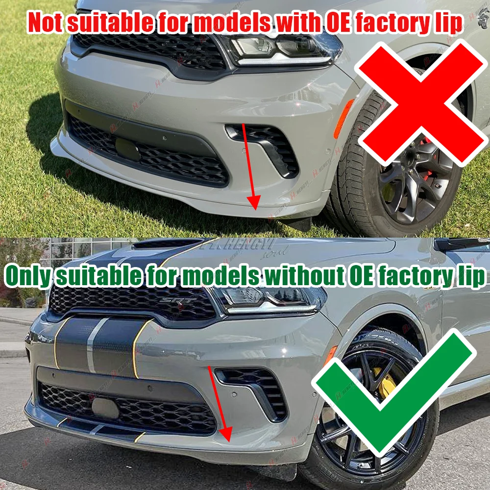 Front Bumper Splitter Lip Spoiler Car Diffuser For Dodge Durango 2021 2022 2023 2024 SXT/RT/GT/SRT Guard Protector kits