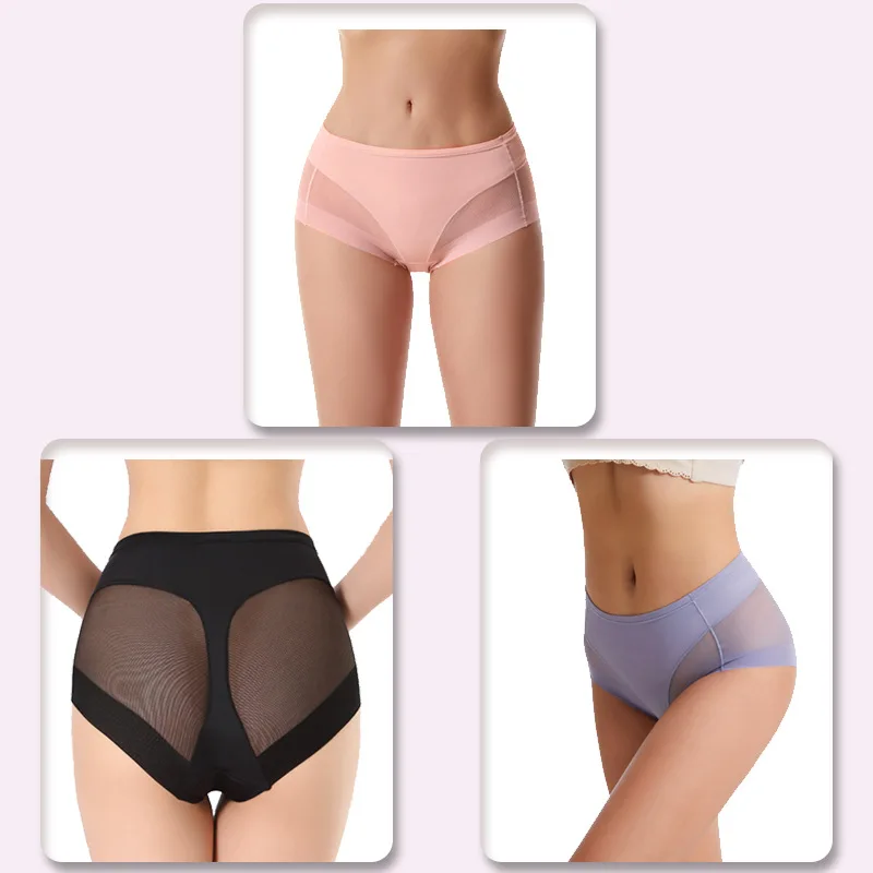 2 pçs/set calcinha sem costura para mulheres calcinha de cintura alta cuecas de controle de barriga roupa interior feminina levantador de bunda shapewear lingerie sexy