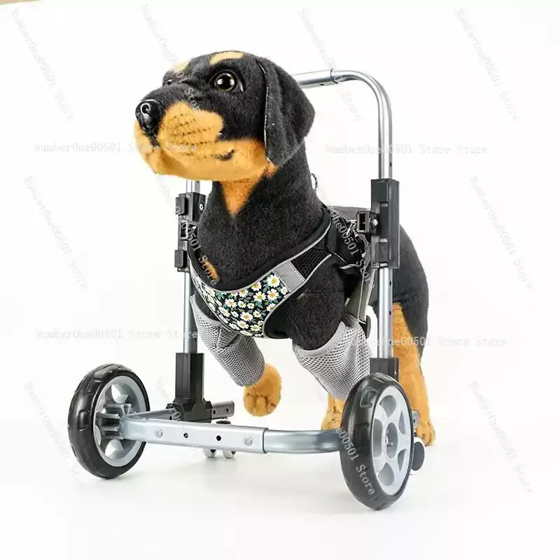 Pet Forelimb Wheelchair, Small Four-wheel Wheelchair, Lightweight for Commuting, Dog Assisted Front Leg Disability