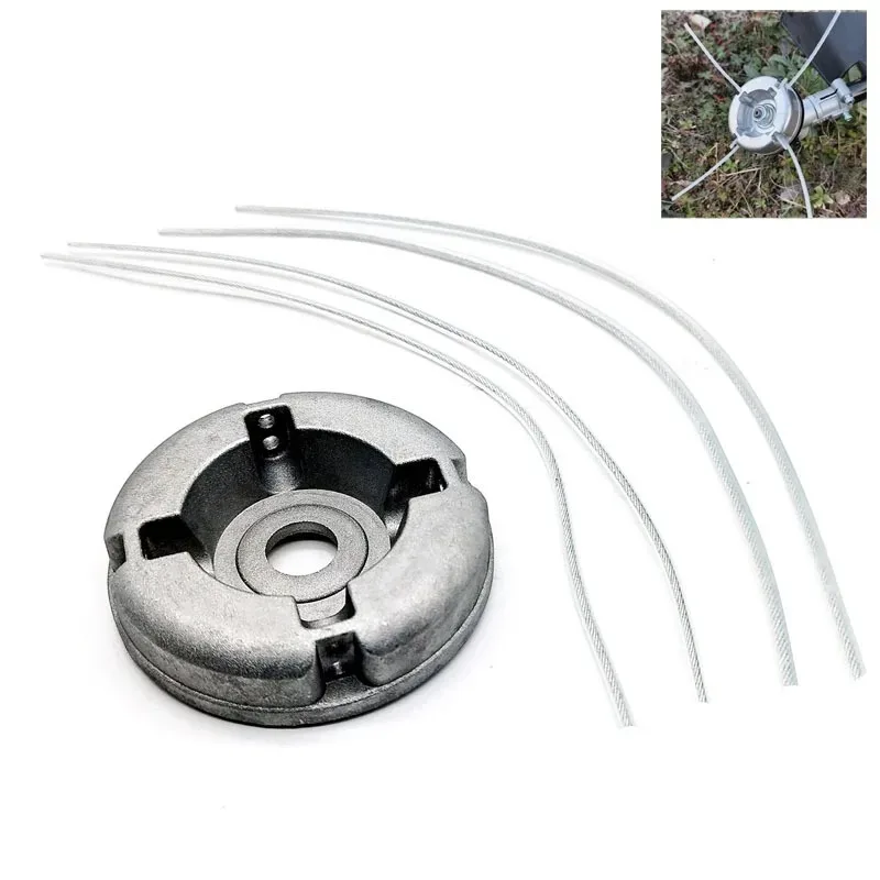 1/2/4PCS Universal Aluminum Alloy Lawn Mower Head  and Replacement Nylon Steel for Lawn Mowing Line Lawn Mower Weed Head