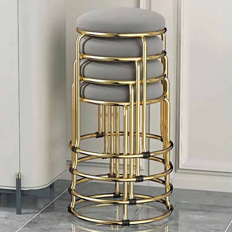 CX Stackable Reinforced Small Round Stool Modern Simple Creative Light Luxury Home Restaurant Round Stool