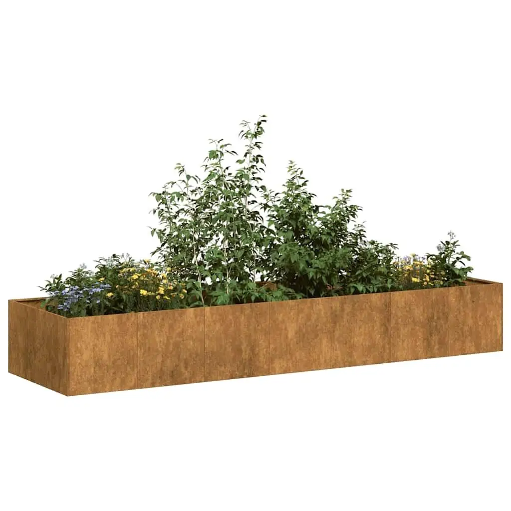 

Rusty Weathering Steel Large Durable Planter for Outdoor Garden Decoration