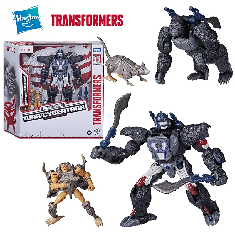 Hasbro Transformers WFC Nelflix Optimus Primal 2-Pack 13Cm Anime Original Action Figure Model Toy Birthday Gift Collection