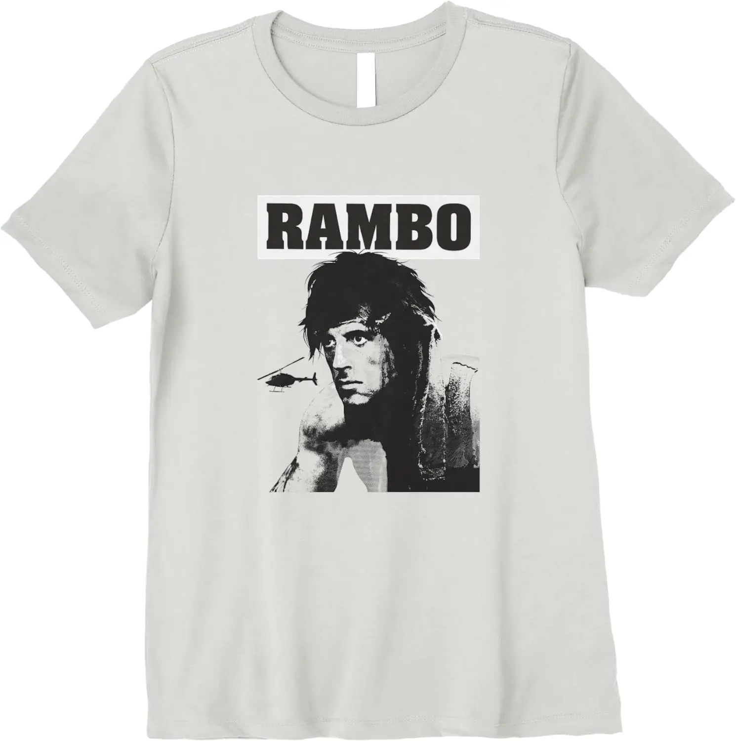 Rambo First Blood Helicopter Poster Premium T-Shirt