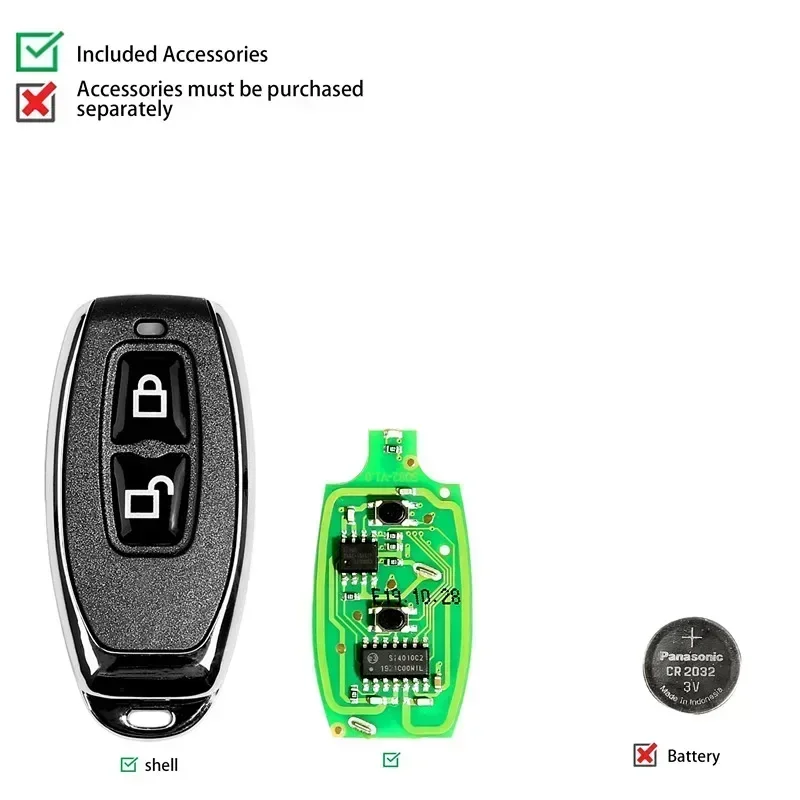5pcs Xhorse XKGD12EN VVDI Universal Wire Remote Key 2 Buttons Garage Door Remote Control for VVDI Key Tool English Version