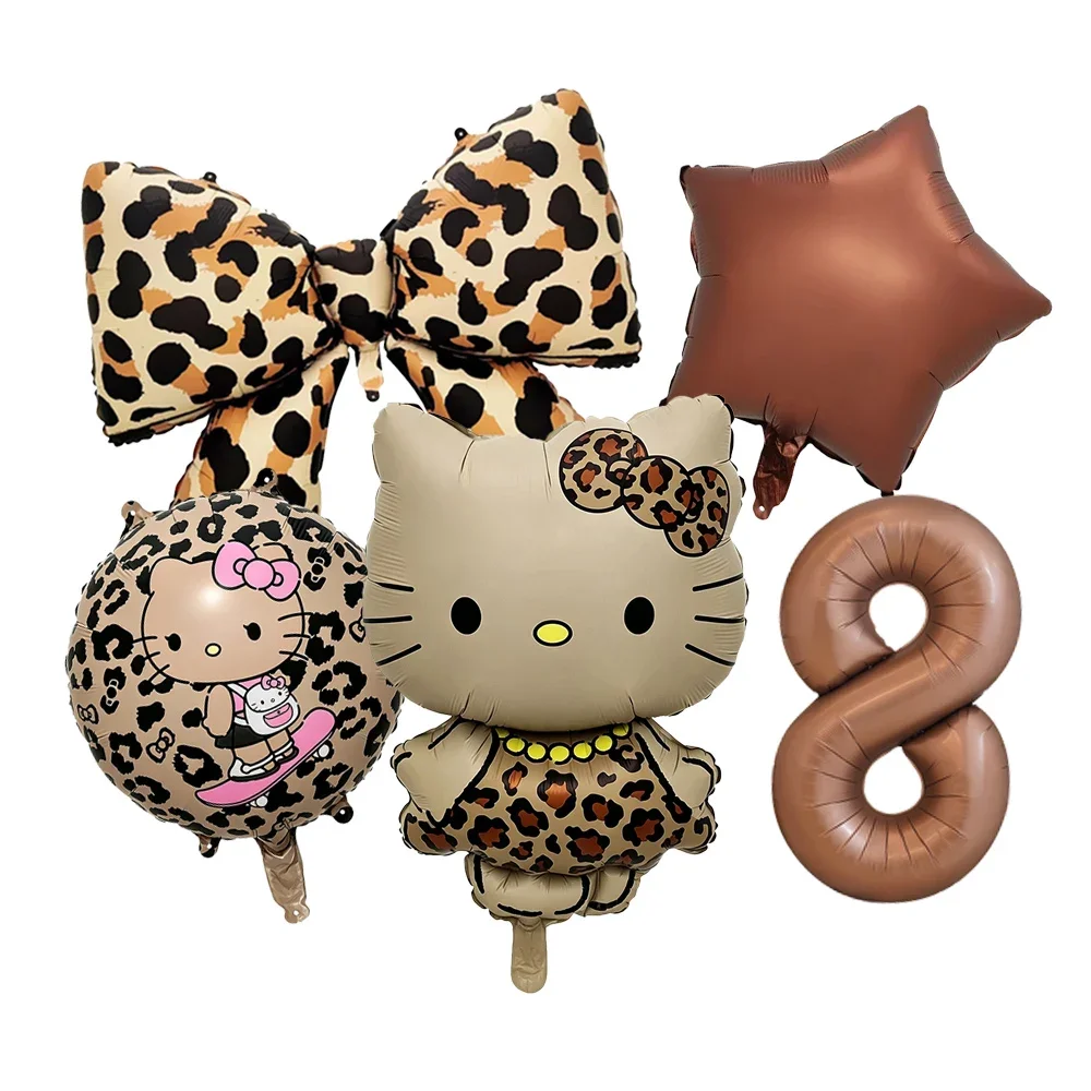 Cartoon Hello Kitty Themen-Tier-Zahlen-Folienballon-Set Kinder Geburtstag Konfetti Party Deko Zubehör Baby-Shower Spielzeug Geschenke – Detail 29