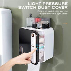 Multifunction Toilet Paper Box With Smart Aromatherapy Wall Mount Toilet Tissue Box Storage Rack Waterproof Paper Holder