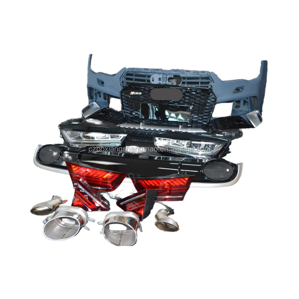From Old to New Upgrade Full Body Kit A7 C7 Facelift to RS7 C7PA Bumper Diffuser Headlight for Audi 2009-2015