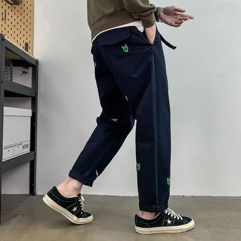 Sweatpants for Men Black Man Sports Pants Cotton Autumn and Winter Plain Trousers Cropped Plus Size Xxxl Comfortable Luxury Gym