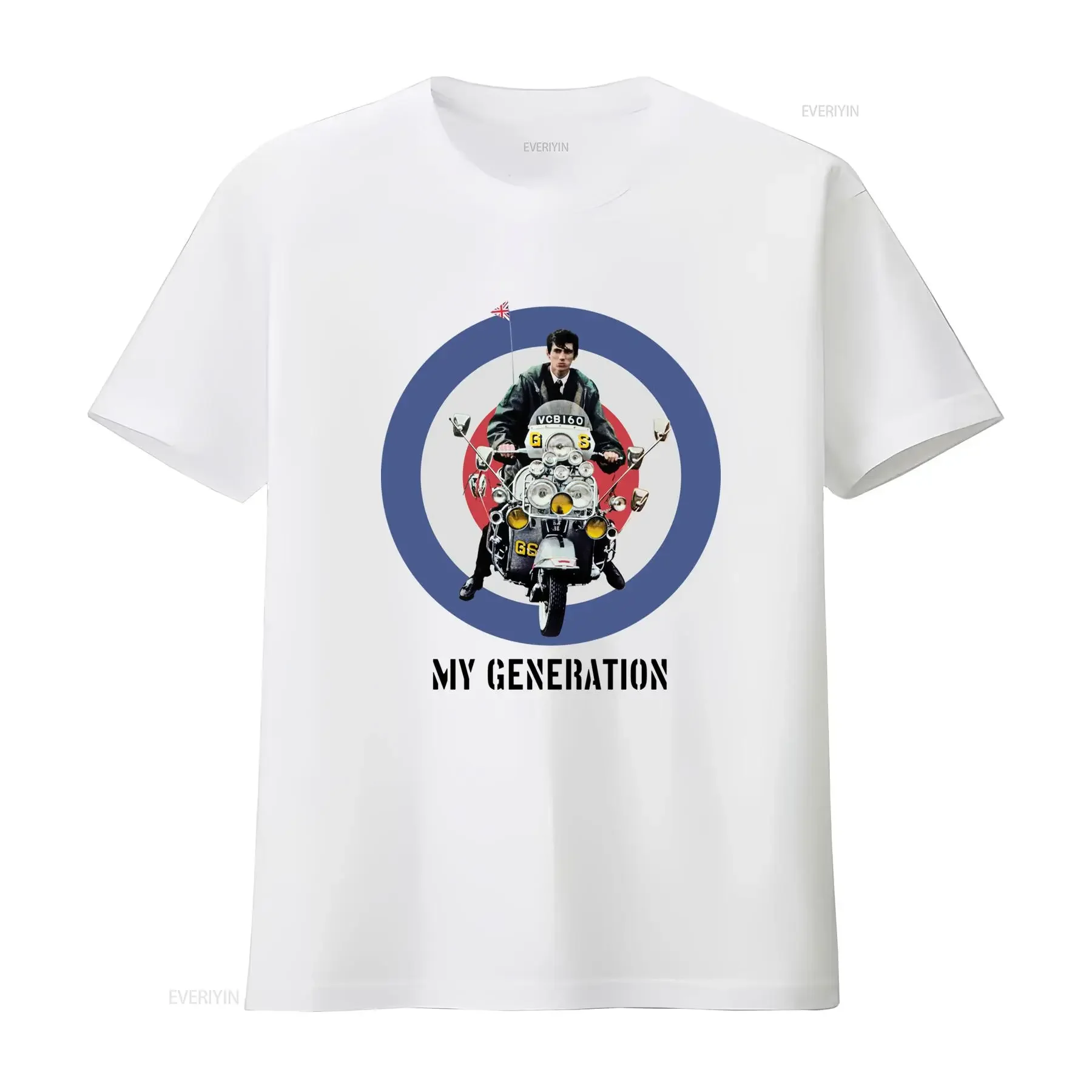 My Generation Mod Scooter Men's T Shirt Jam Fashion The Who Quadrophenia Vintage Rock Style vintage Washed Stretched Slightly