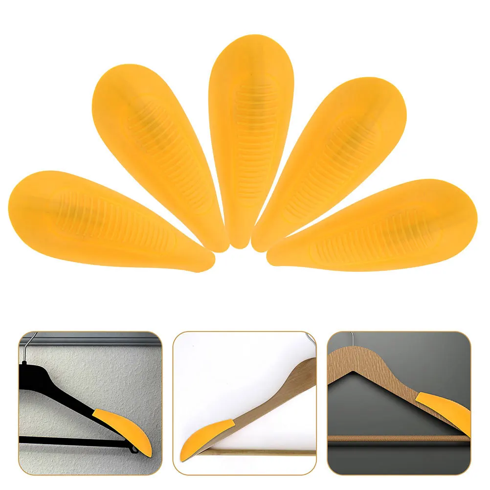 

Plastic Shoulder Expanders Anti-Deformation Hanger Support Pads For Shirts Coats Sweaters Non-Slip Closet Storage Yellow