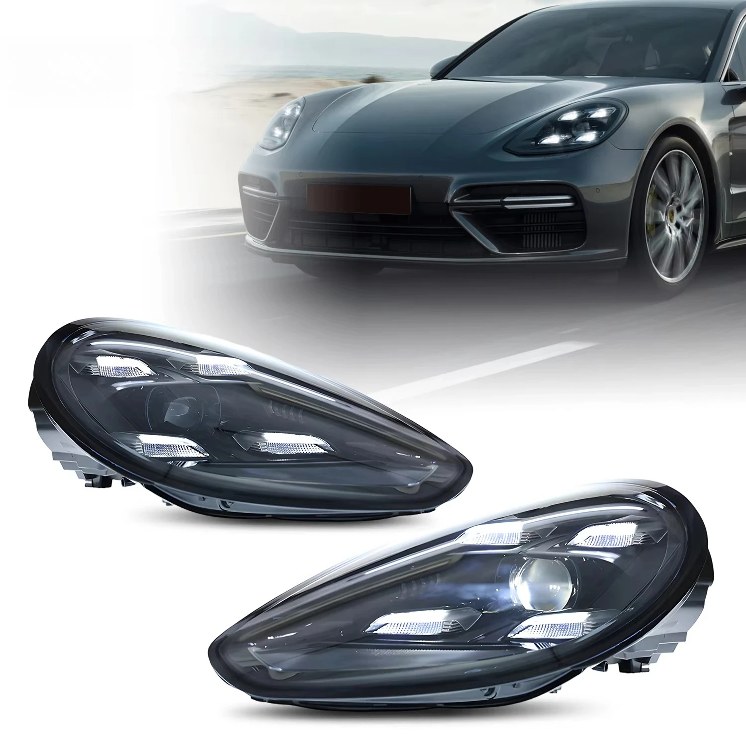 

2009-2016 (970) Blu-ray DRL Automotive Headlight Assembly for Light Emitting Diode Headlights