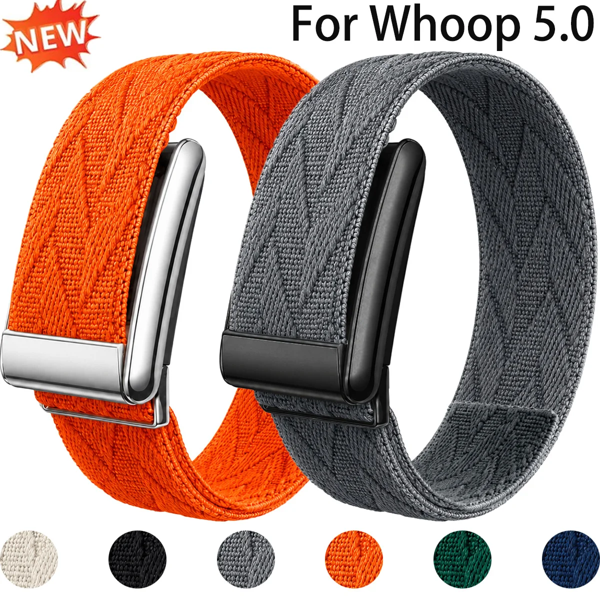 Leaf Shape Watchband for WHOOP 5.0 Nylon Woven Watch Accessories Breathable Multi-color Replacement Bracelet Sport Strap