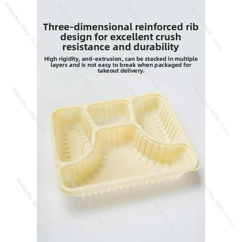 

Multi-Compartment Lunch Box Disposable Food Container Corn Starch Plastic Lunch Box Takeout Packing Bento Box Fast Food Fres