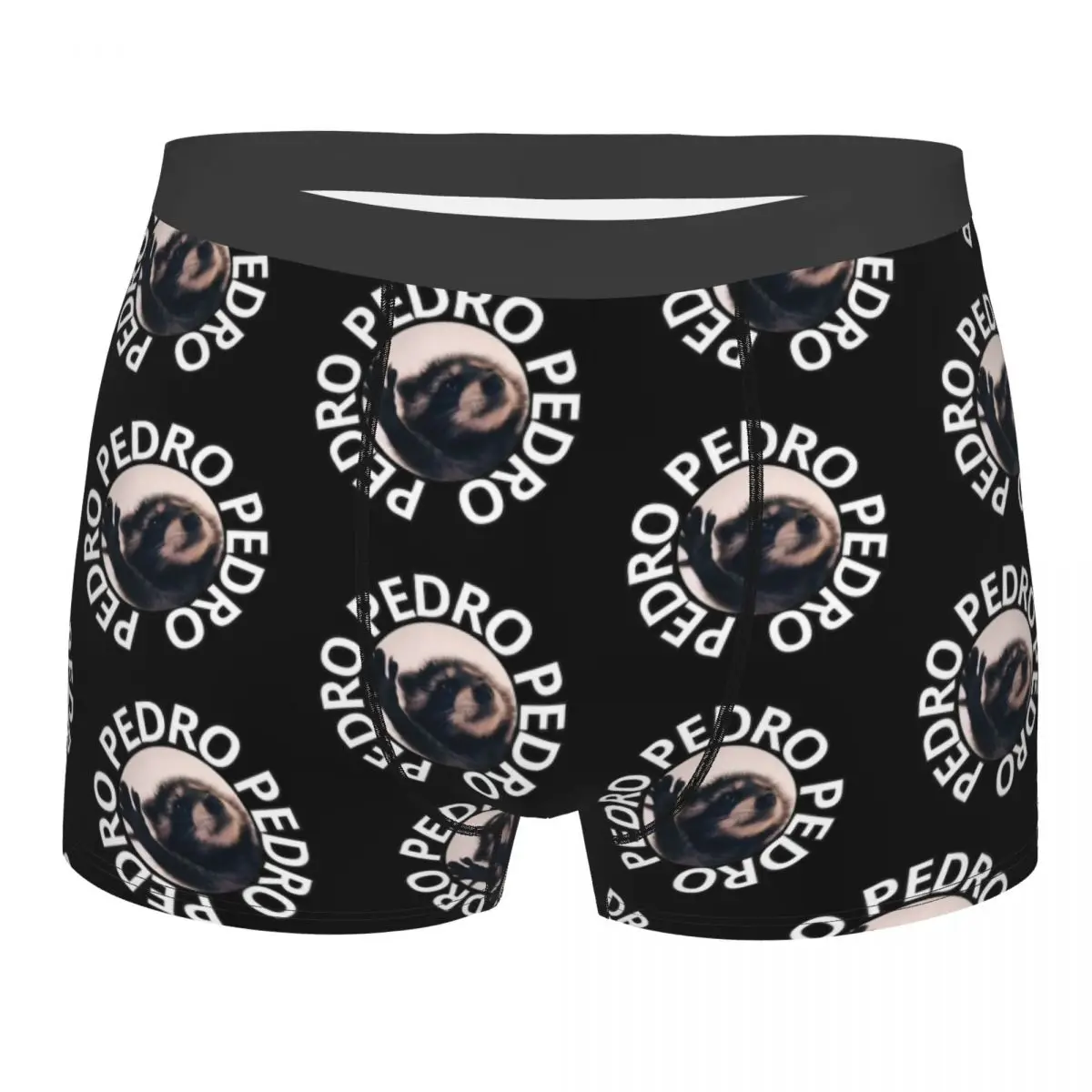 Men's Pedro Raccoon Viral Memes Boxer Briefs Shorts Panties Breathable Underwear Male Printed Plus Size Underpants