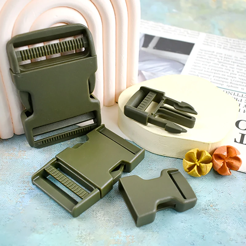 

5/10Pcs ArmyGreen Plastic Side Clip Buckle for Bag Strap BackPack Webbing Release Adjustment Buckles Safety Clasp Accessories