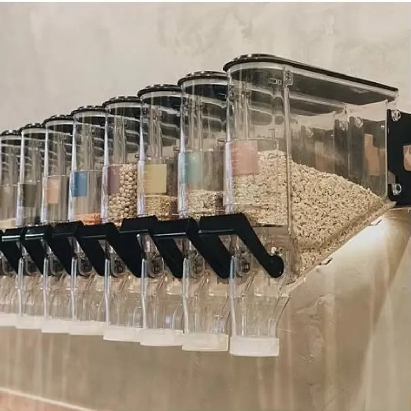 

Wall mounted food storage Bulk dry food Confectionery cereals Rice fruit cereal dispenser