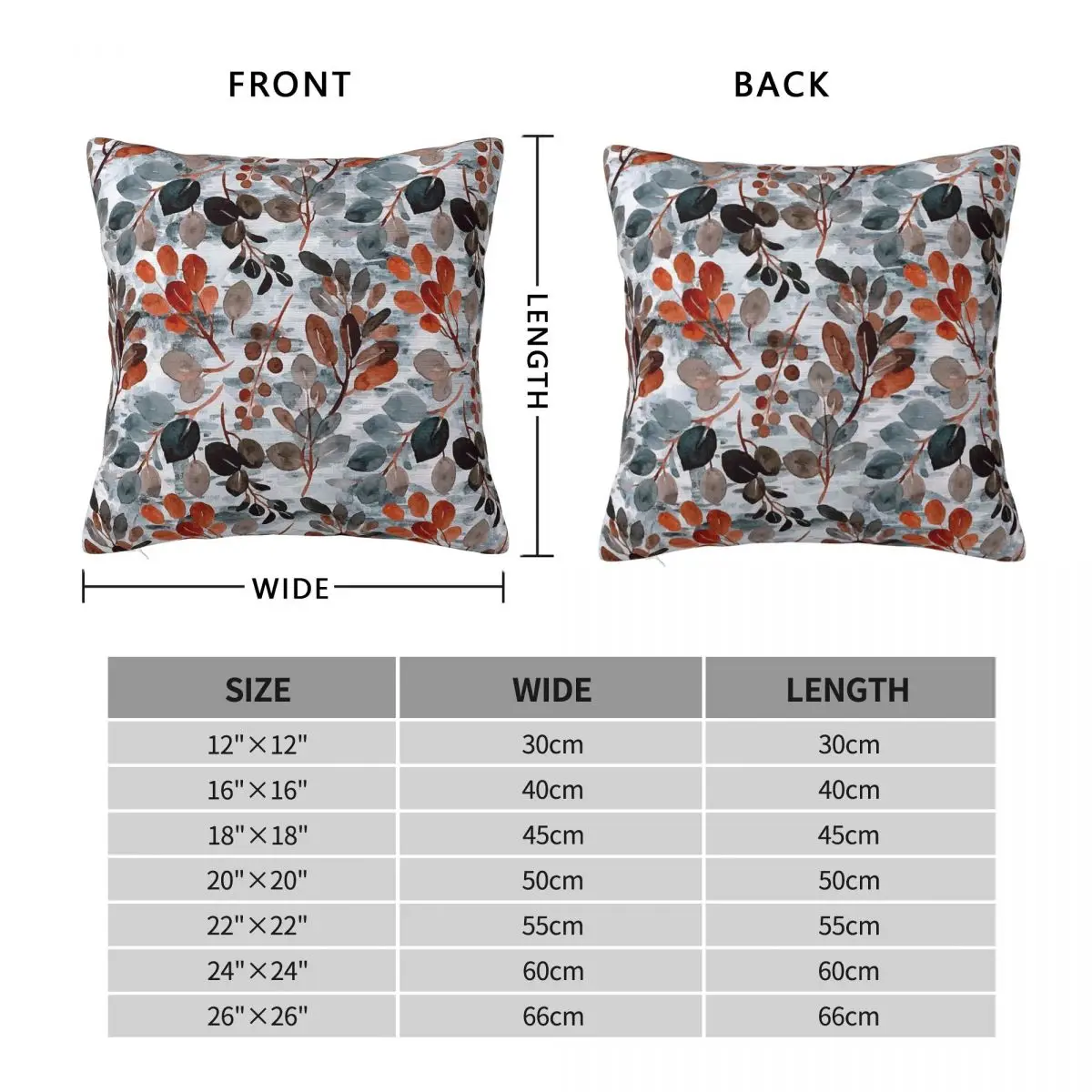 Birch Autumn Square Pillowcase Polyester Linen Velvet Printed Zip Decor Pillow Case Home Cushion Cover