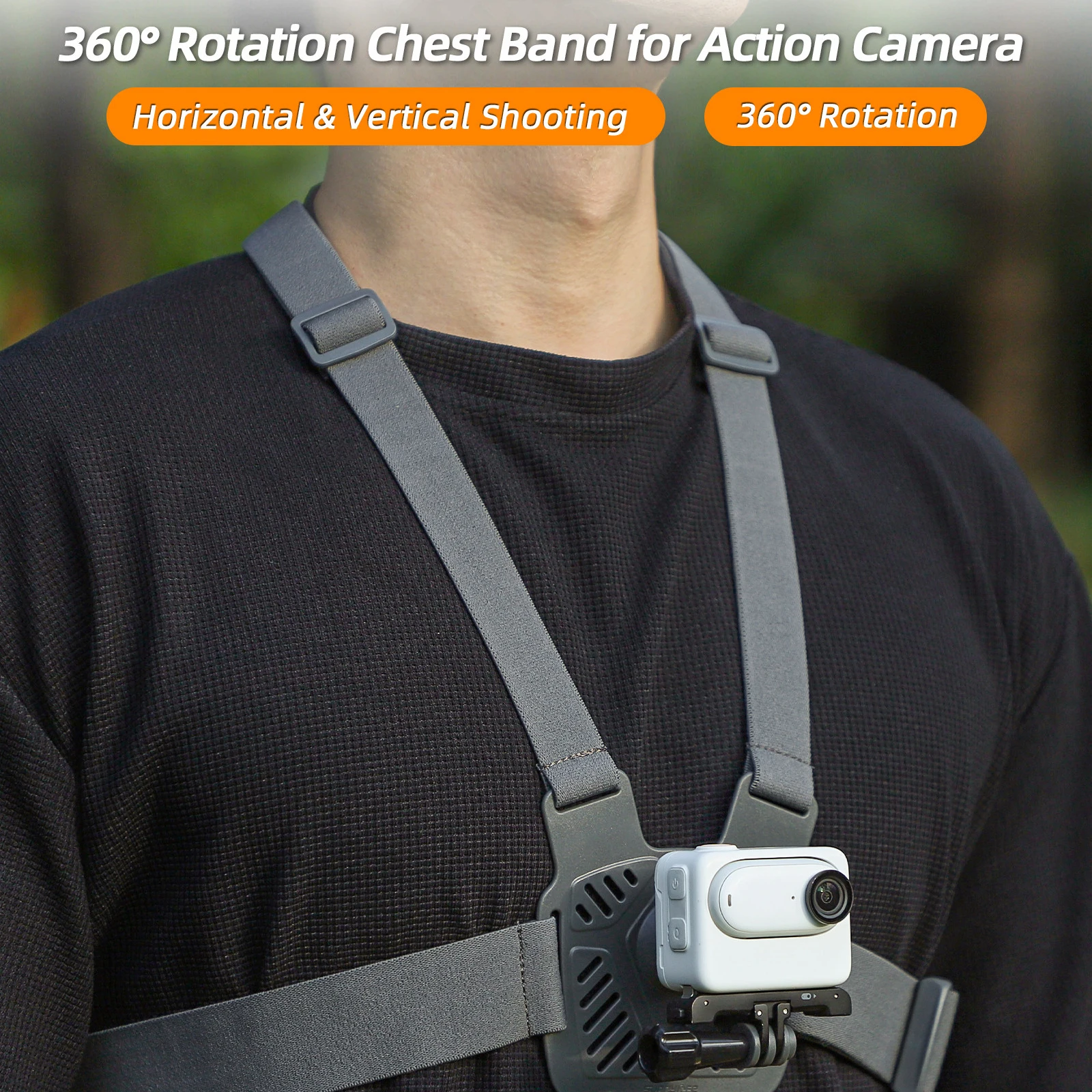 Chest Mount Harness Chesty Strap Holder 360° Rotation For Insta360 One R X For DJI Pocket For Gopro Gimbal Cameras Accessories