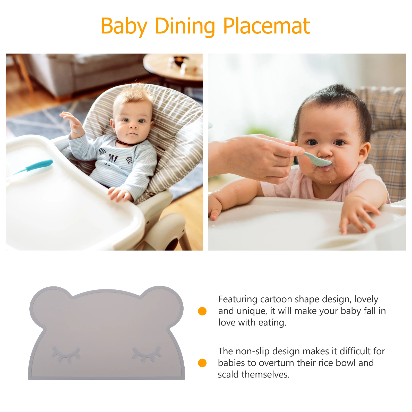 

Silicone Placemat Kids Baby Feeding Toddler Eating Children Dinning Cartoon Non Skid Mats Table Mat Foldable Home Travel