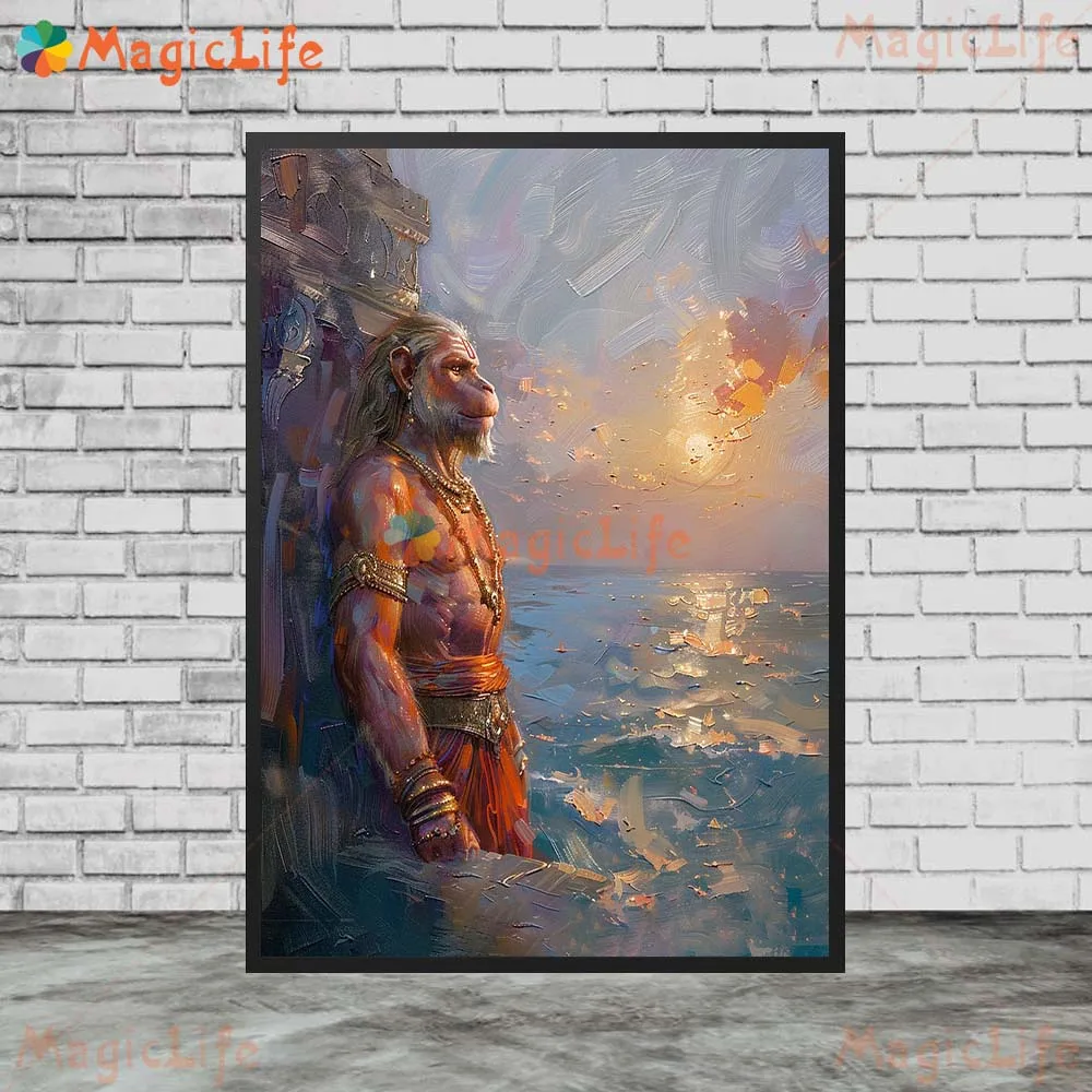 Hinduism Mythology Hanuman Shiva Religion Prints Wall Pictures For Living Room Decor Poster Wall Art Canvas Painting Unframed