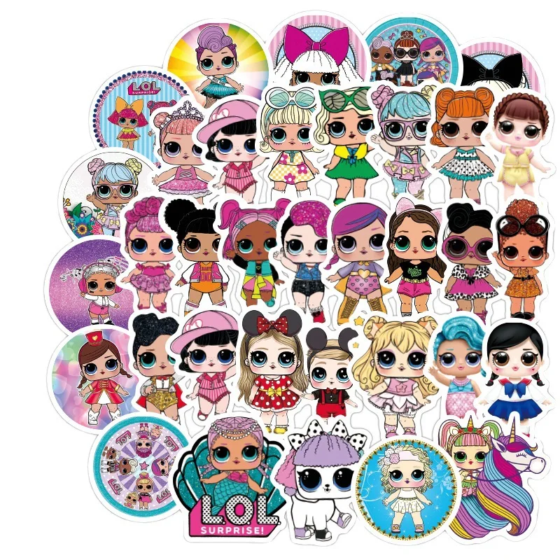 100PCS Surprise Doll Graffiti Sticker, Cute Cartoon Phone Case Computer Water Cup Luggage Waterproof Decoration