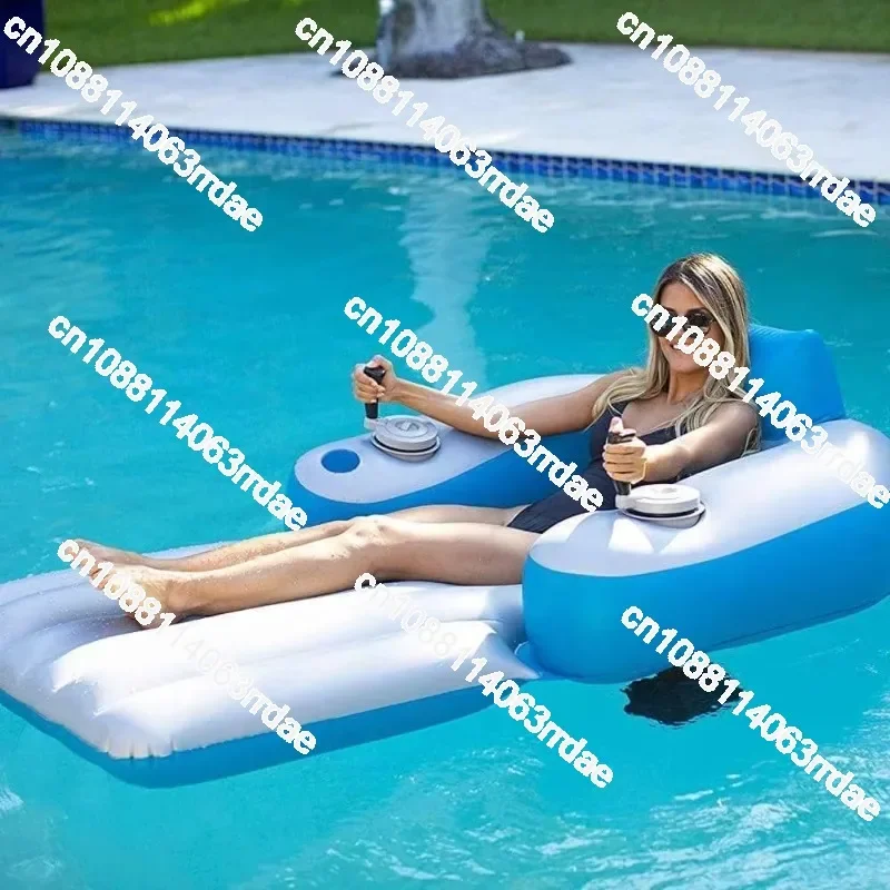 Lightweight Durable Motorized Inflatable Pool Lounger Water Hammock Raft for Pool or Lake Toy for Adults