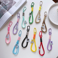 Double rope nylon woven cloth rope men and women keychain mountaineering couple mobile phone rope ton ton barrel rope bag pendan