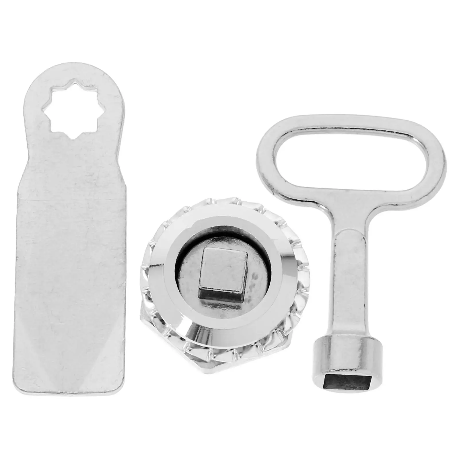 

1 Set Square Tubular Lock with Keyed Alike Cabinet Door Security Mailbox Lock Replacement with Square Socket Key for Gas Meter B