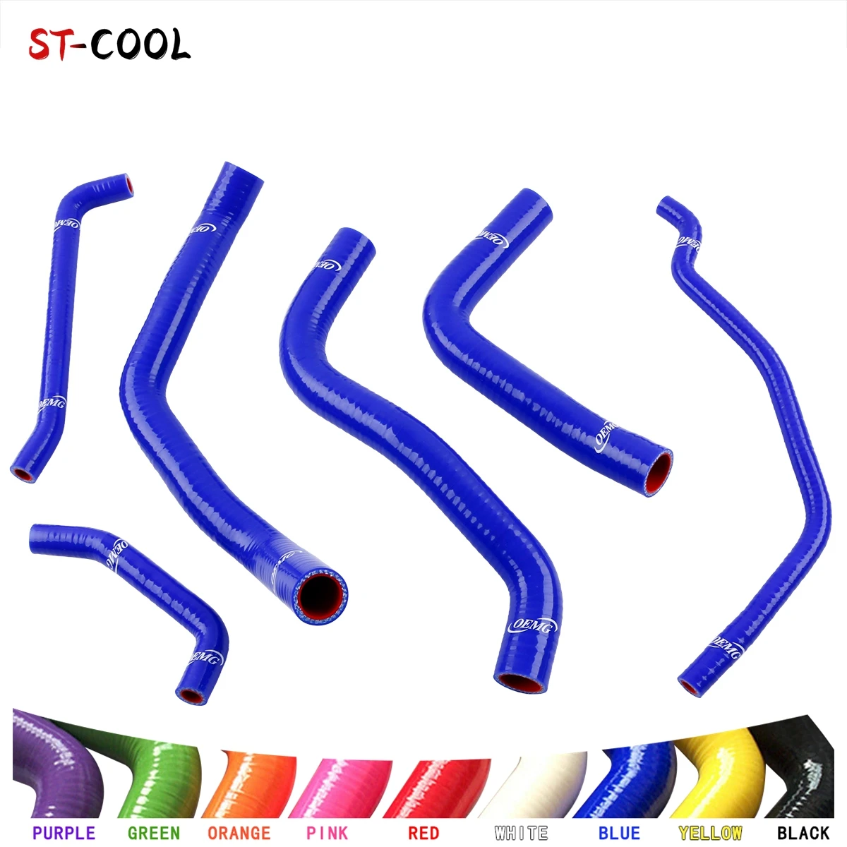 FOR 2006-2009 SUZUKI GSXR 600 750 GSXR600 GSXR K6 2007 2008 Radiator Coolant Hoses Kit Silicone Tubes Pipes 6Pcs 10 Colors