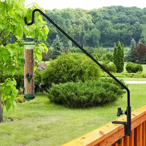 Adjustable Heavy Duty Deck Hooks Multi Purpose Hanging Rails For Feeders Flower Baskets Outdoor All Weather