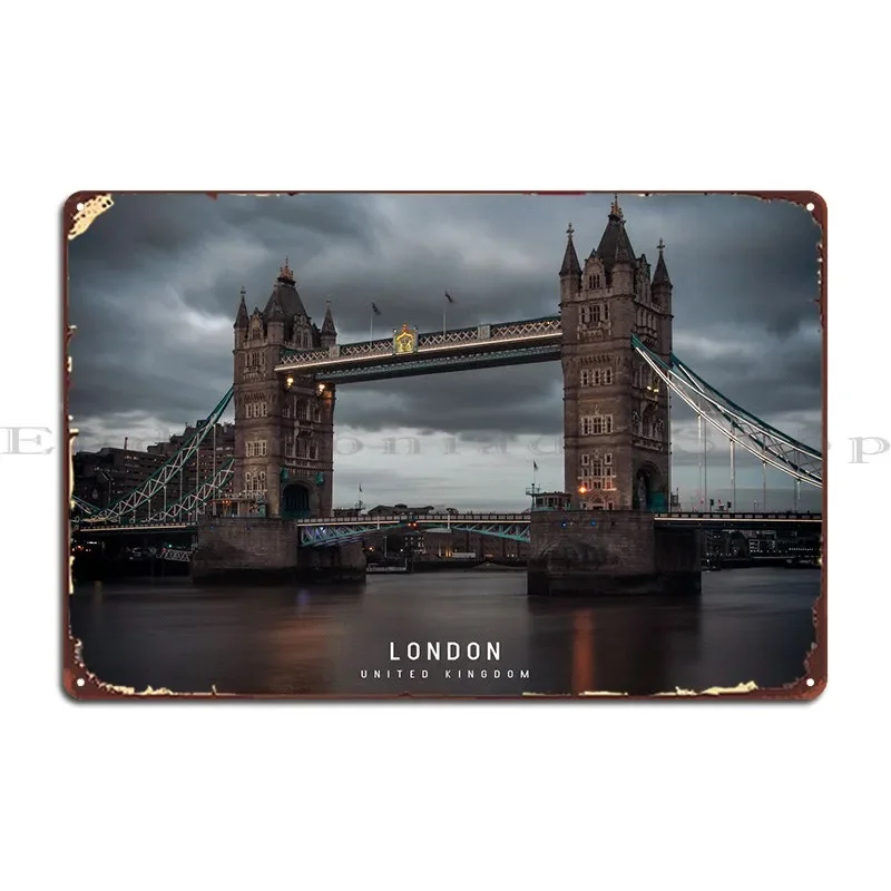 لافتات لندن المعدنية تخلق لوحات تصميم ملصق جداري مطبوع على شكل كهف من القصدير #1