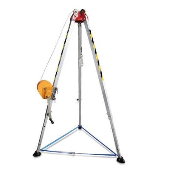 confined space winch and manhole tripod rescue system