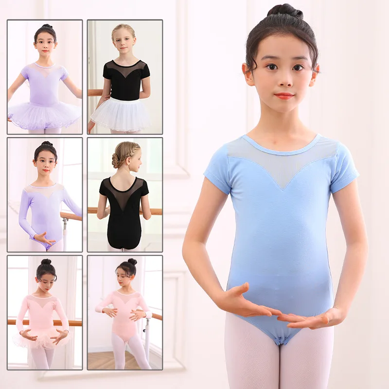 New Arrival Ballet Dance Leotard Toddler Girls Kids Bowknot Long/Short Sleeve Gymnastics Dance Costumes Bodysuit For Dancewear