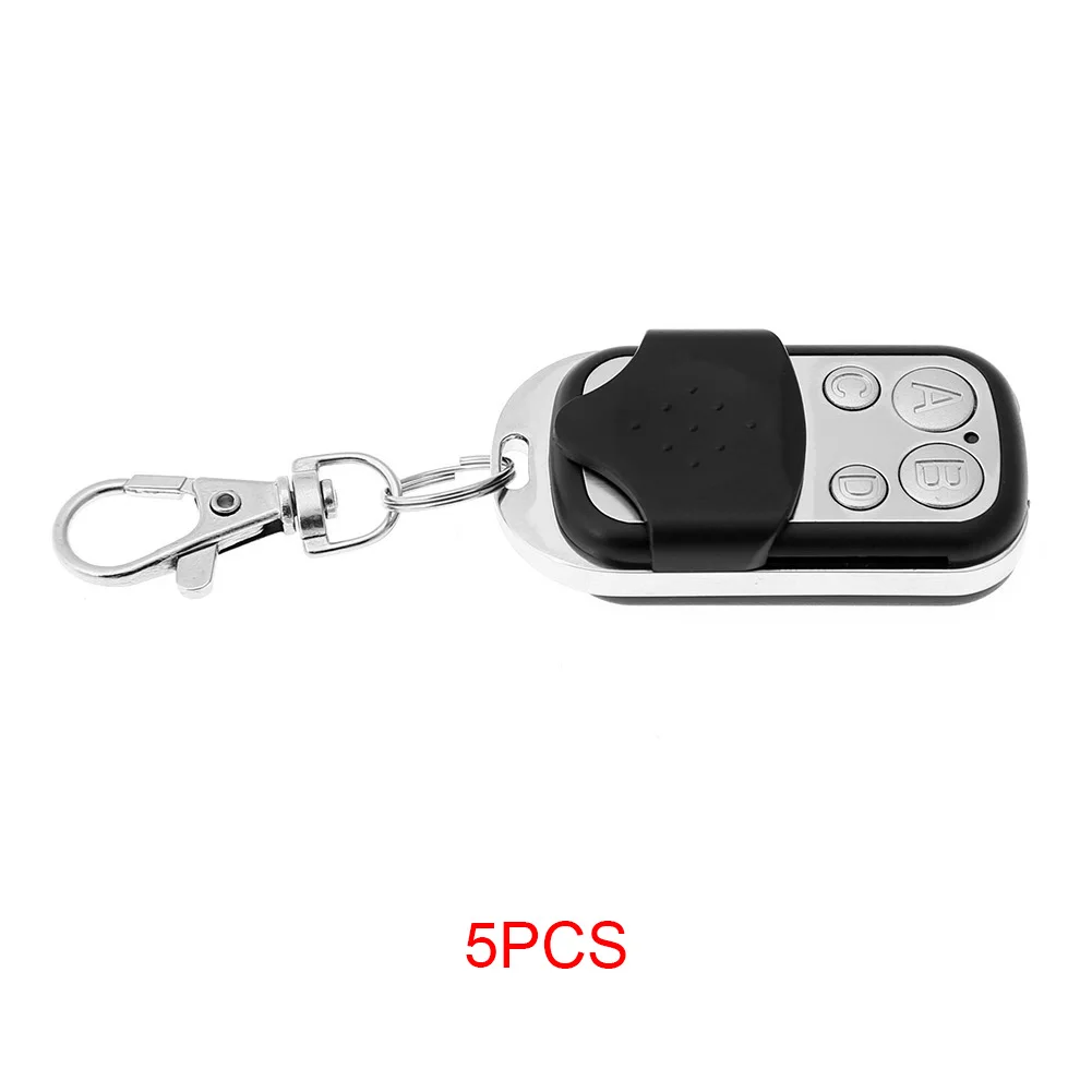 5pcs Fixed Code Remote Control 4 Buttons 433MHz Clone Learning Code Universal Replacement Wireless Portable for Gate Garage