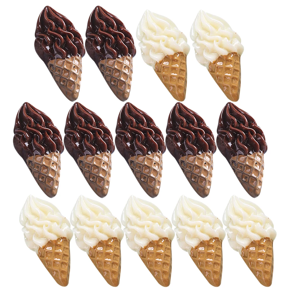 

24 Pcs Simulation Ice Cream Toy Artificial Decoration Desktop Dollhouse Resin Decorations Props