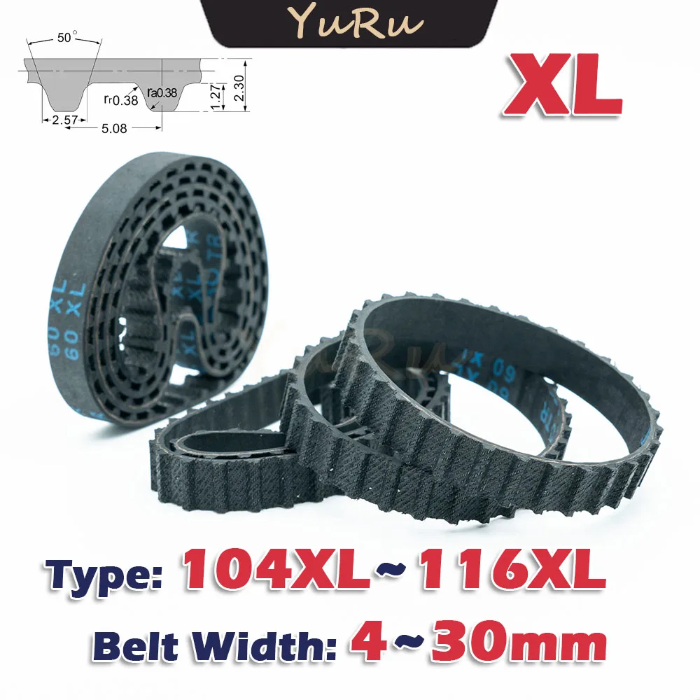 XL Type Closed Loop Rubber Timing Belt 104XL 106XL 108XL 110XL 112XL 114XL 116XL Width 6~30mm Drive Transmission CNC Pitch 5.08