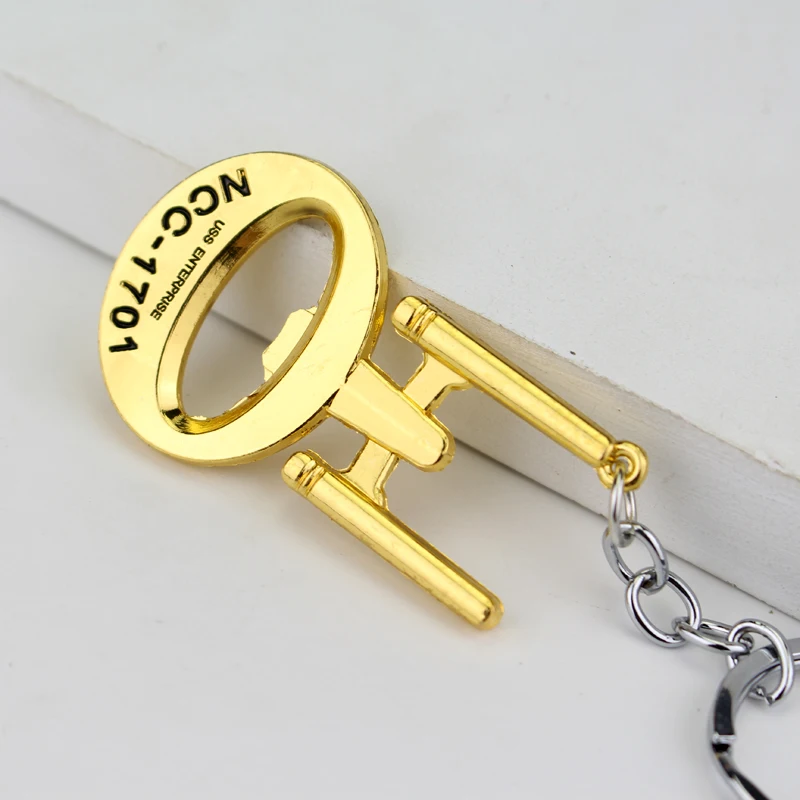 Movie Starship NCC-1701 Keychain Trek Pendant Keyring Decoration for Movie شائقین کے زیورات کے لوازمات تحفے